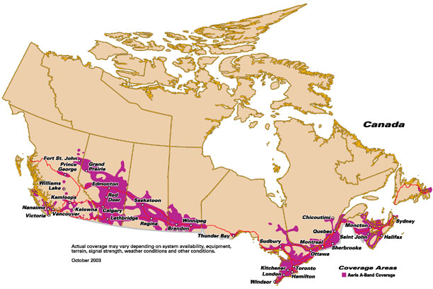 Canada GPS Navigation and Tracking Coverage
